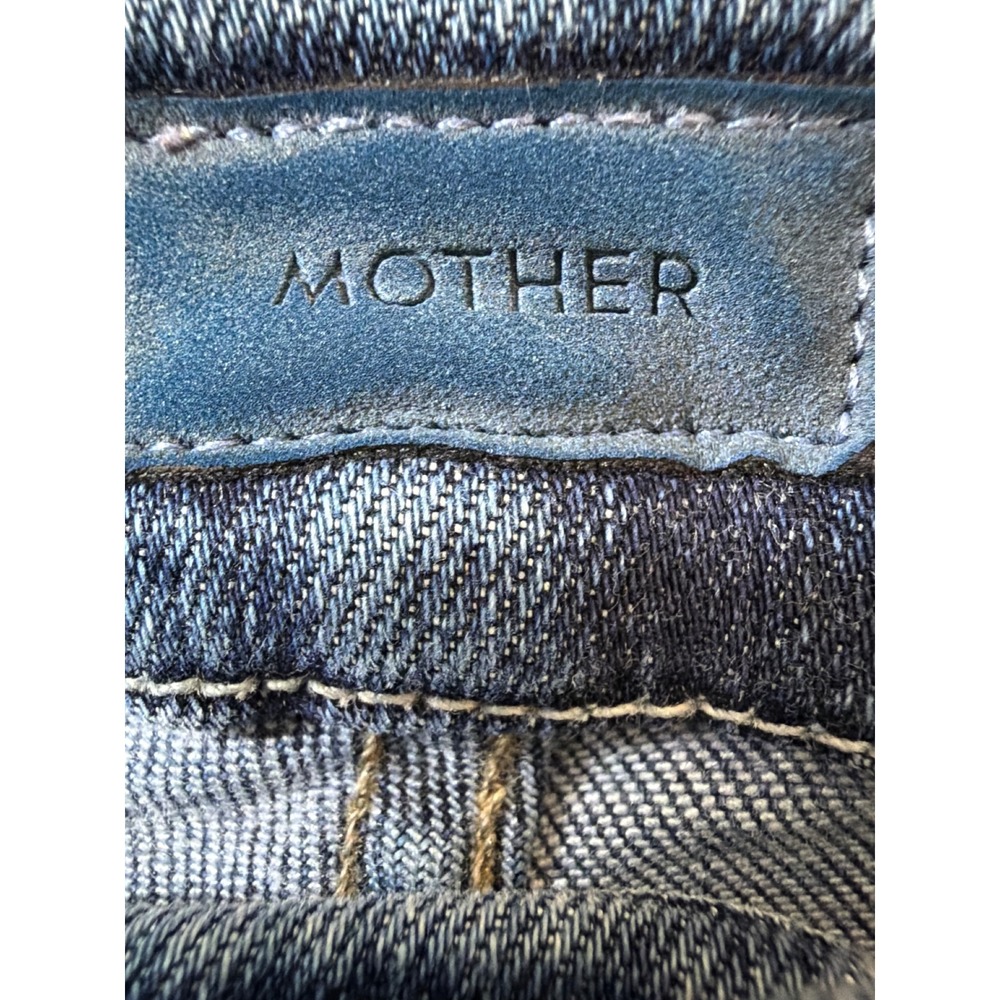 Mother High Waisted Looker Crop Skinny Jeans Pardon My French Blue Size 29 - Picture 11 of 15